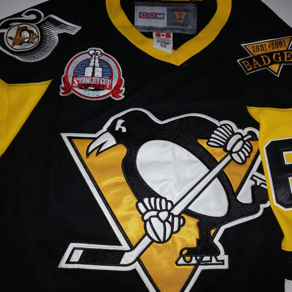 (Free Shipping)Mario lemieux .1992 Stanley cup final. champion.size L - Picture 6 of 9